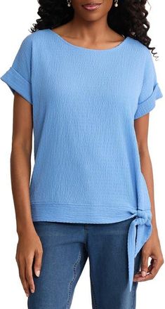 Jones New York Texture Dolman Top in Blue Horizon at Nordstrom, Size X-Small