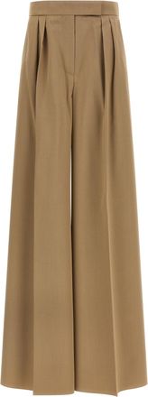 Max Mara Brown Virgin Wool Casual Womens Pants