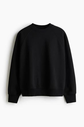 H&M Oversized Fit Sweatshirt in Black at Nordstrom, Size Xx-Large