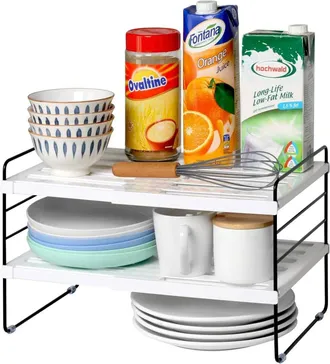 Trade Shop Trade Shop - Mensola Estendibile Organizer Da Cucina Portaspezie Scaffale A 3 Ripiani Multius