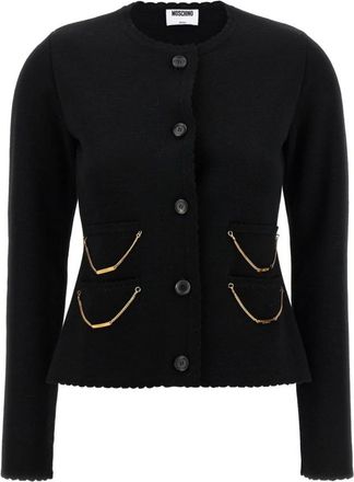 Moschino Zwarte Truien voor Vrouwen - Dames - Vesten - Zwart - M - Truien & Vesten