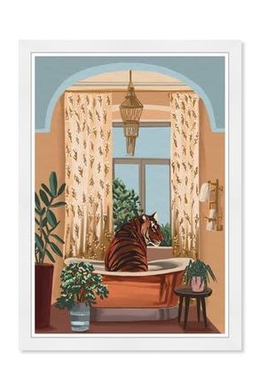 Wynwood Studio A Cat Bath Blue Wall Art at Nordstrom Rack