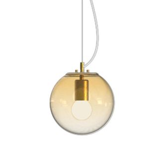Ideal Lux Sospensione Contemp Mapa Clear Metallo Ottone Vetro Sfumato Ambra 1 Luce E27