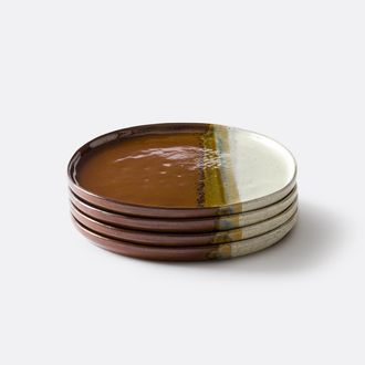 La Redoute Interieurs Set van 4 dessertborden in reactief geglazuurde aardewerk, Alizano