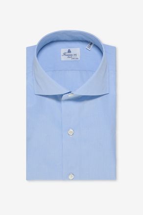 Finamore Hemd mit Cutaway-Kragen aus Baumwolle mit Karomuster