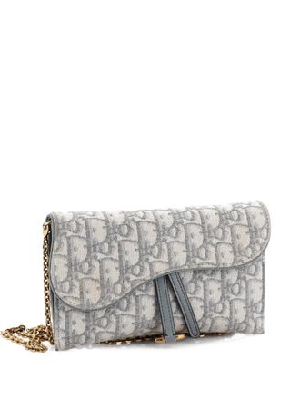 Dior Saddle Chain Wallet Oblique Canvas crossbody bag - Grijs