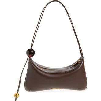 Jacquemus Le Grand Bisou Perle Leather Shoulder Bag in Brown at Nordstrom