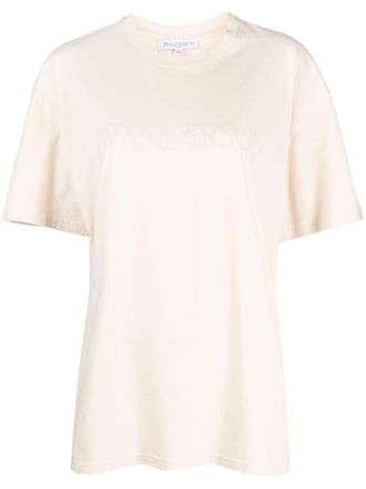 J.W.Anderson T-shirt met geborduurd logo - Beige