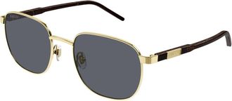 Gucci Stijlvolle zonnebril in zwart - Heren - Zonnebrillen - Geel - 54 MM - Accessoires