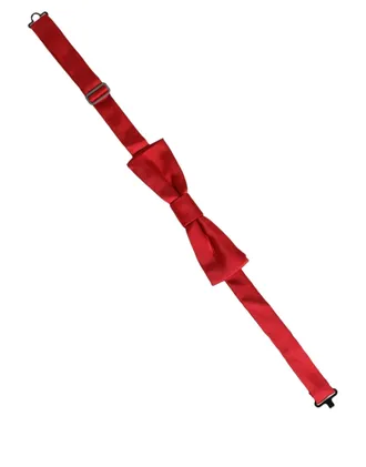 Dolce & Gabbana 100% Silk Bow Tie - Red