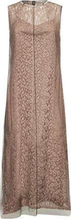 Fendi Roze Bloemenkant Midi Jurk - Dames - Casual kleedjes - Roze - 2XS - Kleedjes