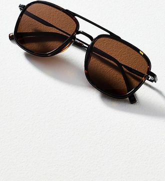 Sunski Estero Tort Metal Aviator Sunglasses