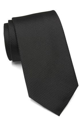 Calvin Klein King Cord Solid Tie in Black at Nordstrom Rack