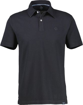 Lerros Poloshirt LERROS Basic Poloshirt mit Brusttasche, unifarben, Herren, Gr. S, schwarz, 100% Baumwolle, ohne Ausschnitt, Shirts Poloshirt