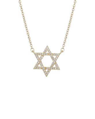 Adornia Adornia 14K Plated Cz Star Of David Necklace