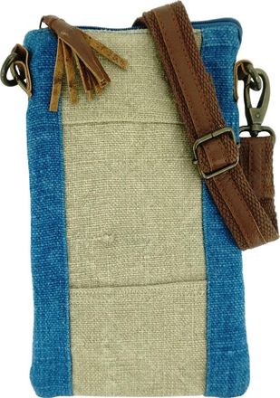 Vintage Addiction Jute Crossbody Bag in Natural/Moroccan Blue at Nordstrom Rack
