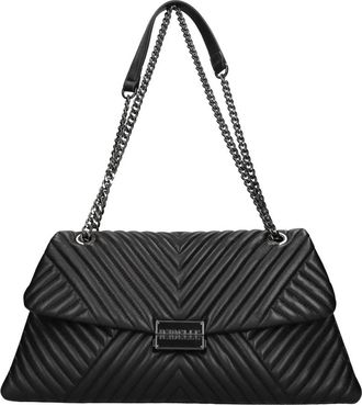 Rebelle Alexis Big Metaless&eacute; Tas - Dames - Schoudertassen - Zwart - ONE Size - Leer - Tassen