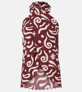 Cala de la Cruz Zauma beaded printed top