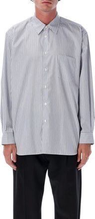 Comme Des Gar&ccedil;ons Blue Cotton Striped Shirt