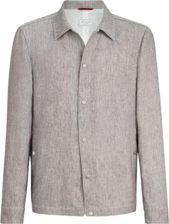 Brunello Cucinelli Light Jassen - Heren - Zomerjassen - Grijs - L - Jassen