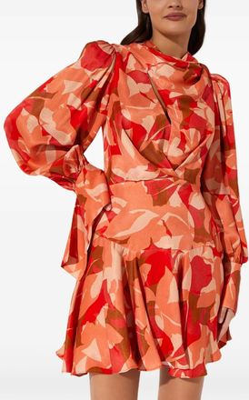 Acler Dunleer mini-jurk met patroon - Oranje