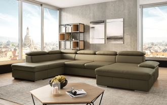 Sit&more Wohnlandschaft »Valantine U-Form, B: 349 cm« mit Arm- & Kopfteilverstellung, optional mit Bettfunktion