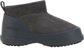 Moon Boot Luna Lage Leren Laarzen - Dames - Winterlaarzen - Grijs - 37 EU - Leer - Schoenen