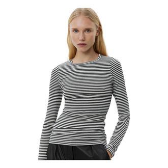 Sofie Schnoor Klassieke Gestreepte Longsleeve T-shirt - Dames - Longsleeves - Zwart - L - Spandex - Tops