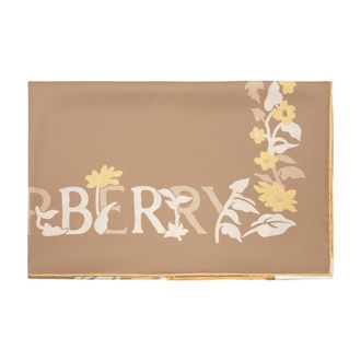 Burberry Floral EKD Silk Scarf - Beige