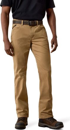 Ariat Mens Rebar M5 Straight DuraStretch Made Tough Leg Trouser in Field Khaki, Size 30 x 32, by Ariat
