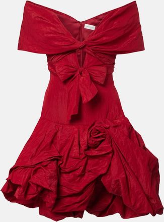 Magda Butrym Off-shoulder cotton-blend taffeta minidress