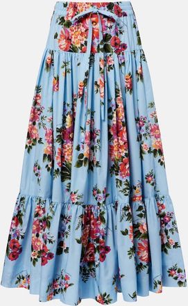 Dolce & Gabbana Floral cotton poplin maxi skirt