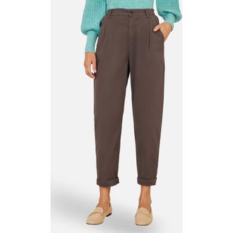 Yumi Cotton Canvas Chino Trousers in Brown at Nordstrom, Size 4