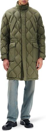 Rag & Bone Dane Quilted Down Parka in Dark Olive at Nordstrom, Size X-Large