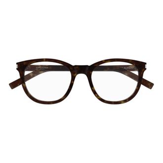 Saint Laurent SL471004 Round Full Rim Havana Eyeglasses - Beige