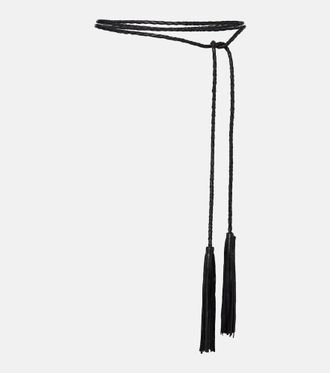 Nour Hammour Leather tassel belt
