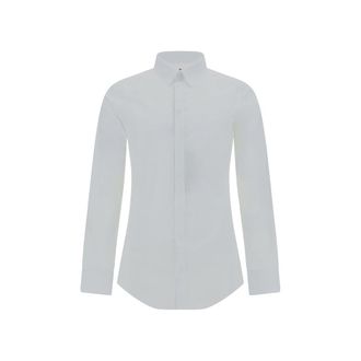 Dolce & Gabbana White Elastane Dress Mens Shirt