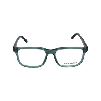 Emporio Armani Glasses, male, Green, Size: 55 MM Ea3218 Eyeglasses