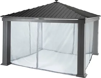 Hesperide Hesperide - Mosquitera Para Cenador Patia Gris - Para Patia 4 X 4 M (4 Mosquiteras) - Hesp&eacute;ride