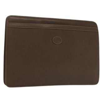 Gucci Pre-owned Leren Clutch - Dames - Vintage Clutch - Bruin - ONE Size - Leer - Vintage