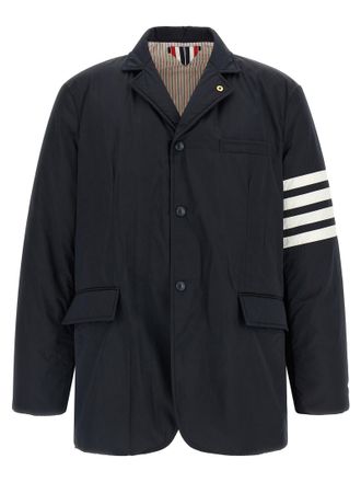 Thom Browne Blue Polyester Biker Mens Jacket