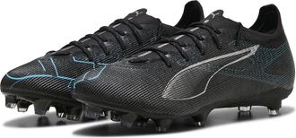 Puma Unisex Ultra 5 PRO FG/AG Soccer Shoe, Black Silver-Bright Aqua, 11 UK