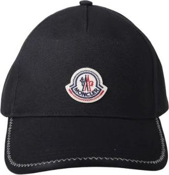 Moncler Logo Katoenen Baseballpet - Heren - Petten - Zwart - ONE Size - Katoen - Accessoires