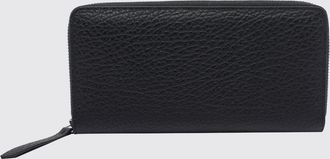 Maison Margiela Portafoglio Continental in pelle martellata con zip