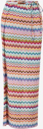 Missoni Langer Wickelrock im Zickzack-Strick