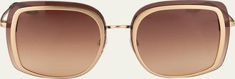 Barton Perreira Halima 65mm Square Titanium Sunglasses