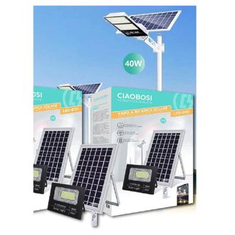 Trade Shop Trade Shop Traesio - Trade Shop - Faro Faretto Led Pannello Solare Fotovoltaico Ip67 40 W Con Telecomand Led-8191