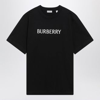 Burberry Schwarzes T-Shirt von Burberry mit Logo-Print
