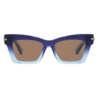 Ferragamo Brown Cat Eye Ladies Sunglasses SF2031S 415 52