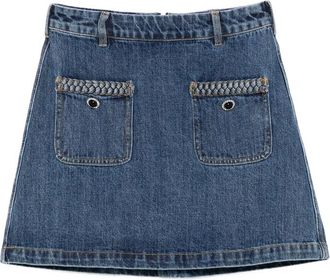 Self Portrait Denim Mini Skirt